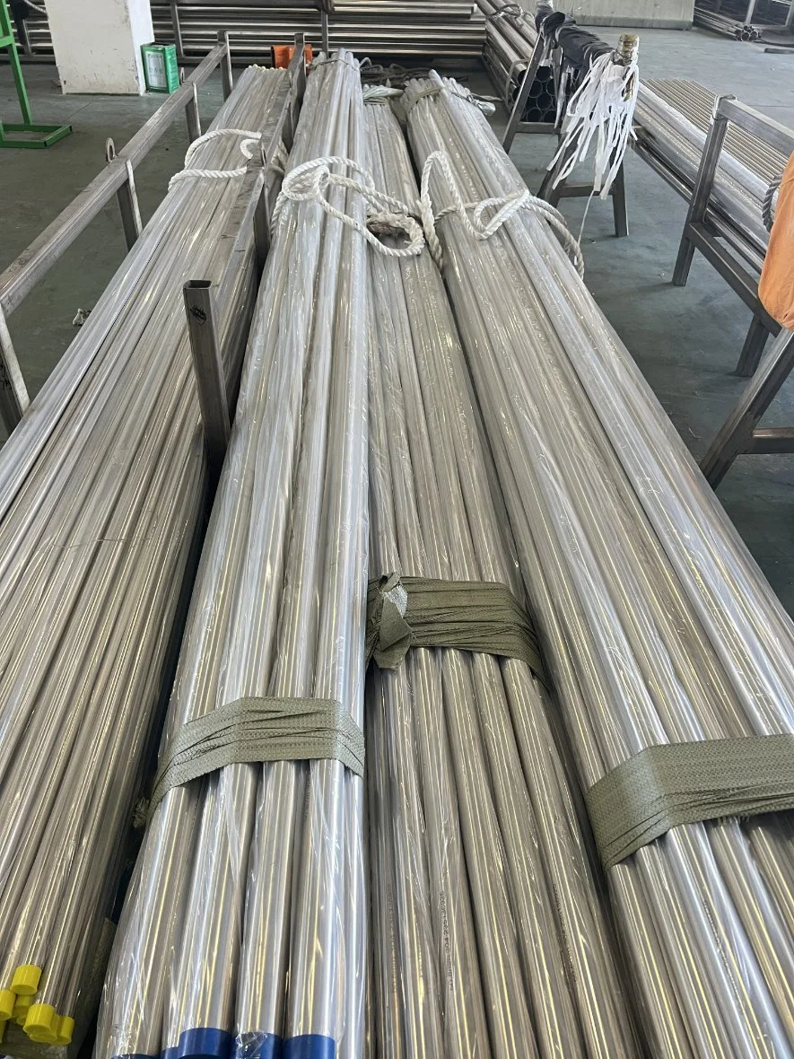 Stainless Steel Sanitary Pipe Round Bead Crushed Polished Welded for Pharmacy (HDP-001)
