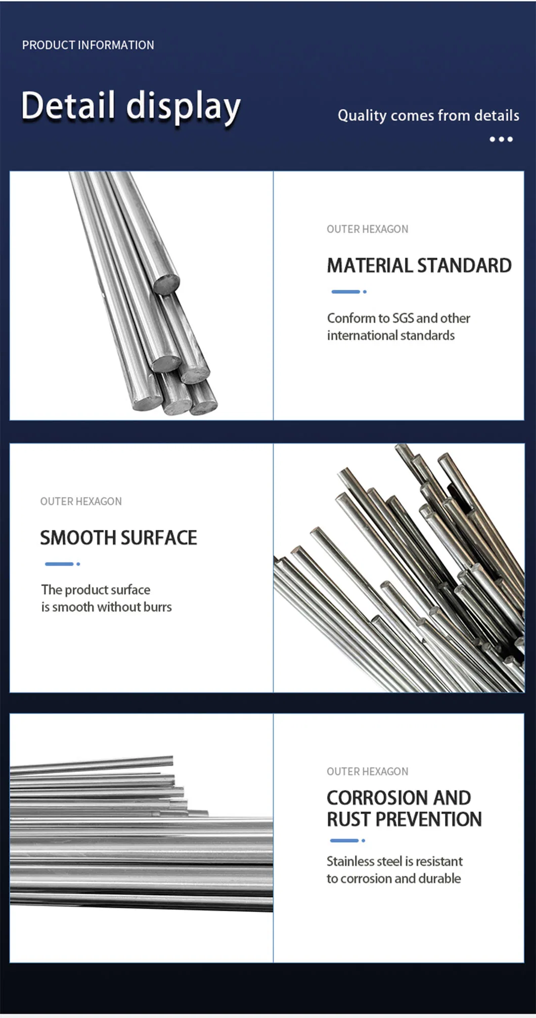 Wholesale Price 304 316 410 Stainless Steel Round Rod